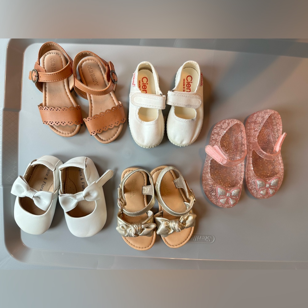 Bundle 5 Toddler Girls Shoes Sandals and Mary Jane